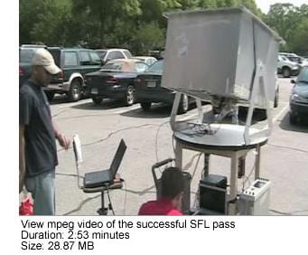View mpeg video of successful SFL pass (duration 2:53 minutes; file size 28.87 MB).